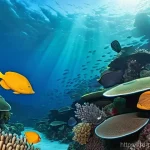 코이바 섬 다이빙 - **Prompt 1: "A breathtaking underwater scene in Coiba National Park, Panama. Crystal-clear turquoise...